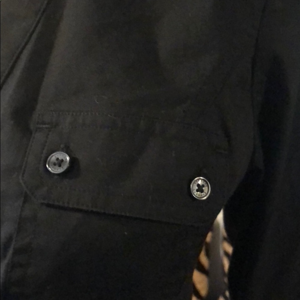 Express Black Button Down Blouse. Xs - image 8